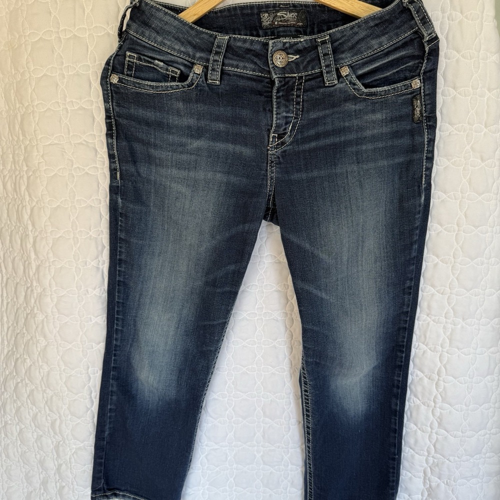 Silver Brand Jeans women's Suki W30 L22 1/2‎ Embroidered details - Picture 3 of 16